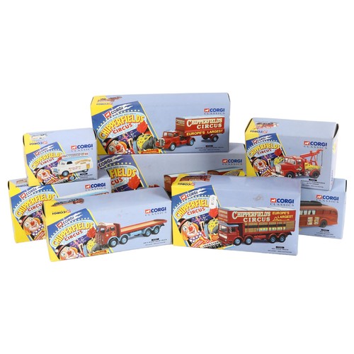 80 - Corgi classics / Chipperfield circus - A group of diecast vehicles, including models 97957 ERF truck... 