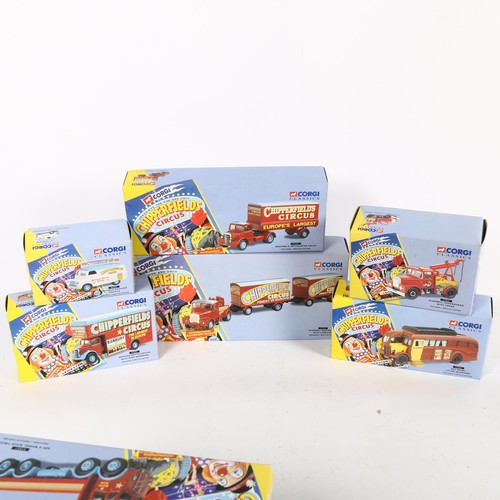 80 - Corgi classics / Chipperfield circus - A group of diecast vehicles, including models 97957 ERF truck... 