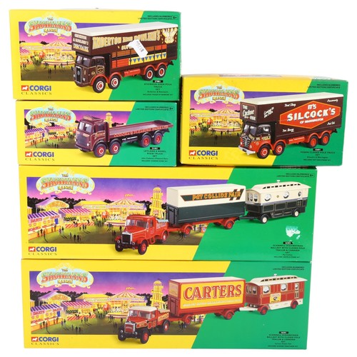 82 - Corgi classics / Showman's range - A groups of boxed diecast vehicles and associated sets, including... 