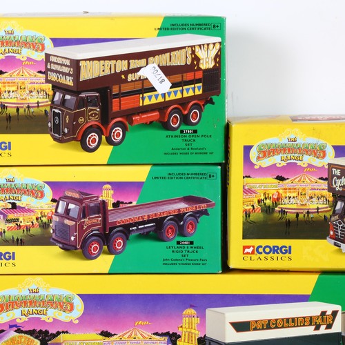 82 - Corgi classics / Showman's range - A groups of boxed diecast vehicles and associated sets, including... 