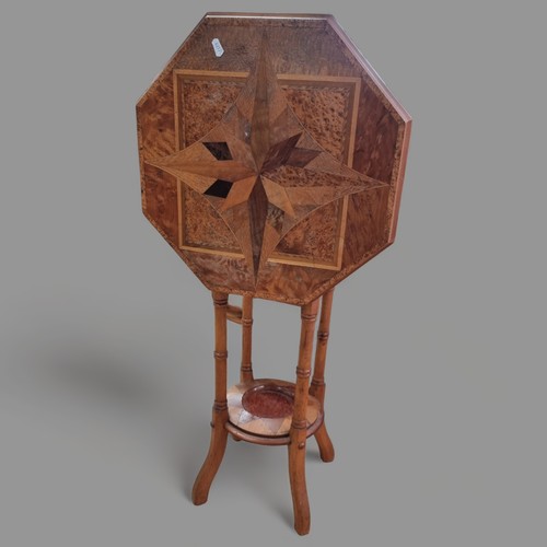 2053 - A New Zealand Kauri and specimen wood tilt-top occasional table, probably by William Norrie, circa 1... 