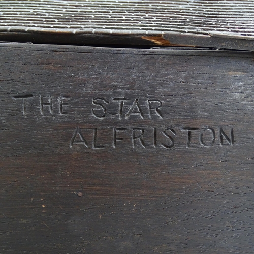 348 - An Antique jewellery box in the form of The Star Inn at Alfriston, with hinged roof lid, W28cm