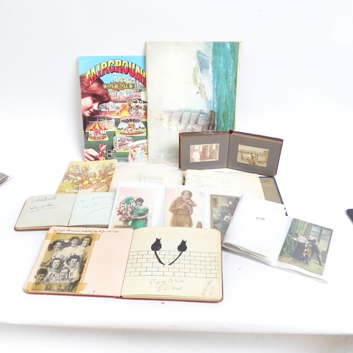 376 - A suitcase of postcards, ephemera, cigarette cards etc