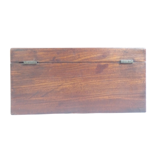 580 - 2 similar Victorian storage boxes, brass-bound and burr-walnut, largest length 32cm, H40cm, D24cm