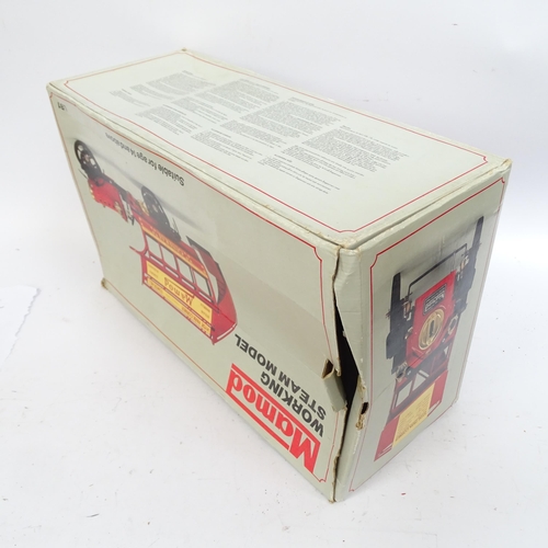 73 - MAMOD - Working steam model of Red London omnibus, in original box, with tags attached.