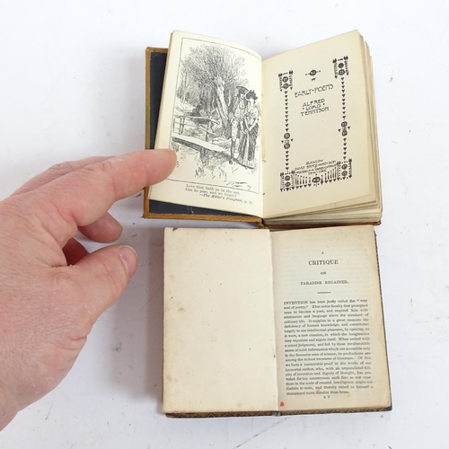 486 - A collection of mainly 19th century tooled half and full leather-bound miniature books, including 2 ... 