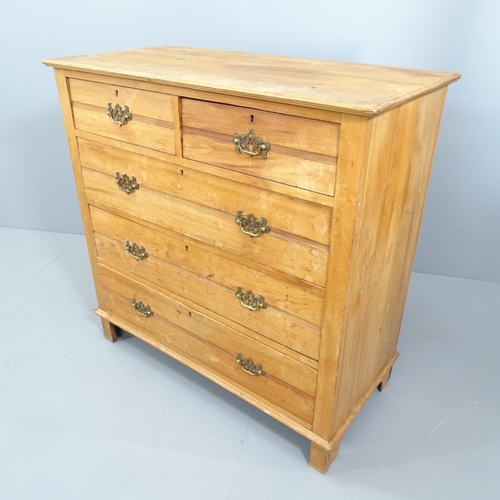 2069 - An antique satinwood chest of two short and three long drawers. 105x104x52cm