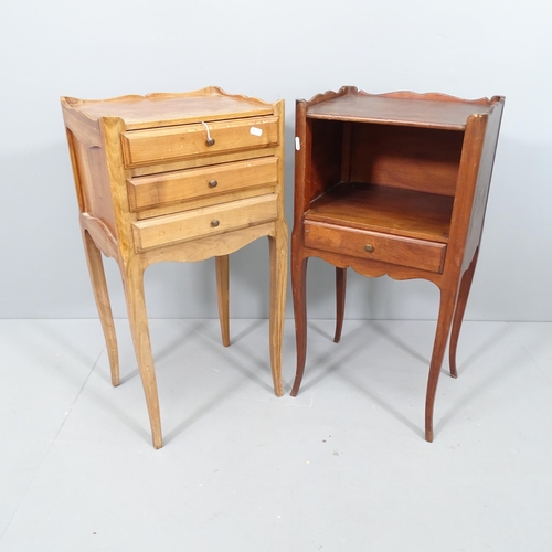 2071 - A pair of similar French bedside tables. Largest 36x72x30cm.