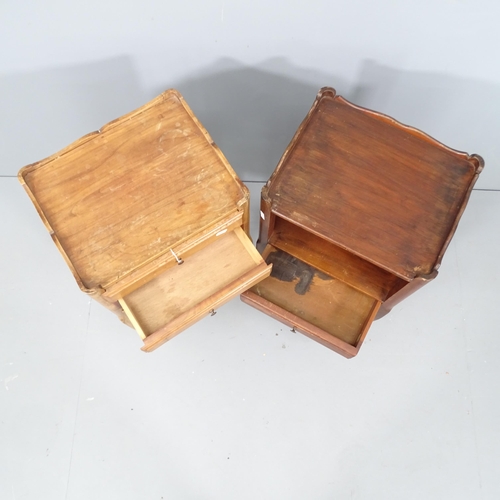 2071 - A pair of similar French bedside tables. Largest 36x72x30cm.