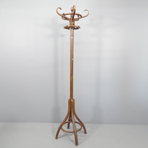 2103 - An early 20th century bentwood hat and coat stand. Height 189cm.