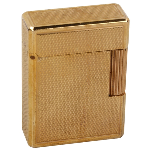 100 - A Dupont gold plated pocket lighter, boxed