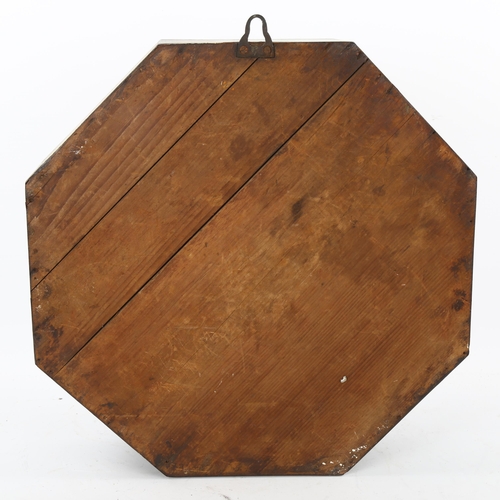 107 - A 19th century rosewood and brass marquetry cased octagonal dial wall clock, dial inscribed Thamesid... 