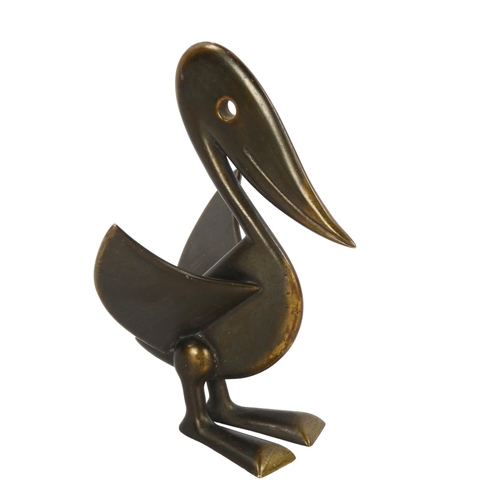 119 - KARL HAGENAUER - bronze bird sculpture, height 14.5cm