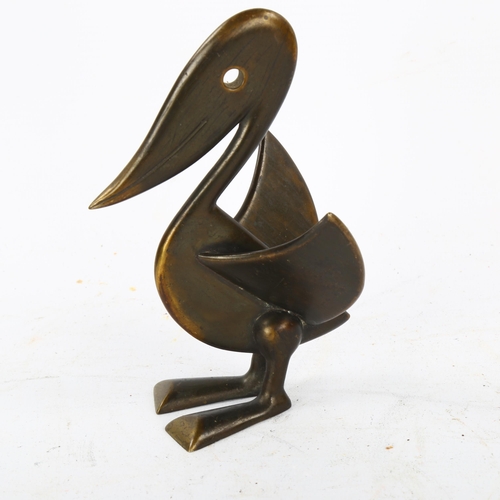 119 - KARL HAGENAUER - bronze bird sculpture, height 14.5cm