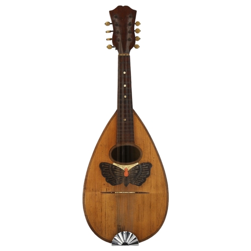 147 - A 19th century Italian rosewood and satinwood mandolin