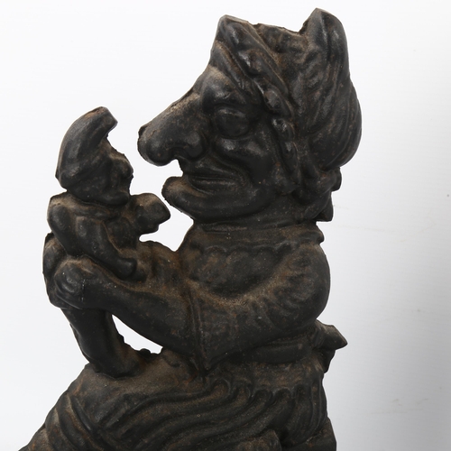 151 - A pair of Victorian cast-iron Punch and Judy door stops, height 33cm