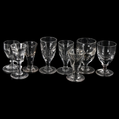 152 - A group glasses, to include 2 Printie Deception glasses, a Toast Master glass, and a Dram glass with... 