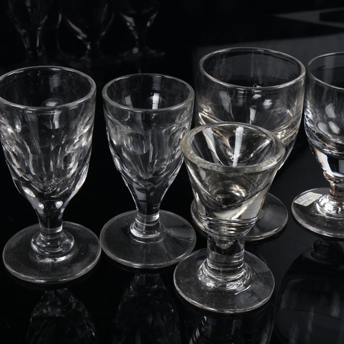 152 - A group glasses, to include 2 Printie Deception glasses, a Toast Master glass, and a Dram glass with... 