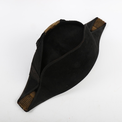 18 - A Navy officer's bicorn hat, early 20th century