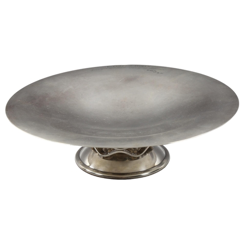 184 - CHRISTIAN FJERDINGSTAD for CHRISTOFLE - a large electroplate fruit bowl, circa 1940, diameter 35cm