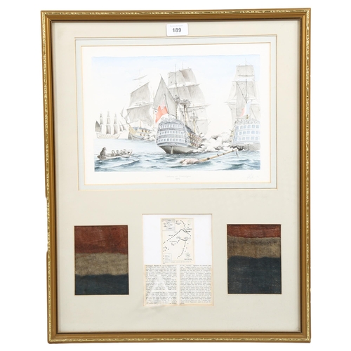 189 - NAVAL INTEREST - Watercolour painting entitled 