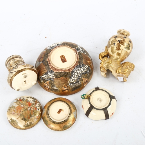 88 - A small group of Japanese Satsuma porcelain items