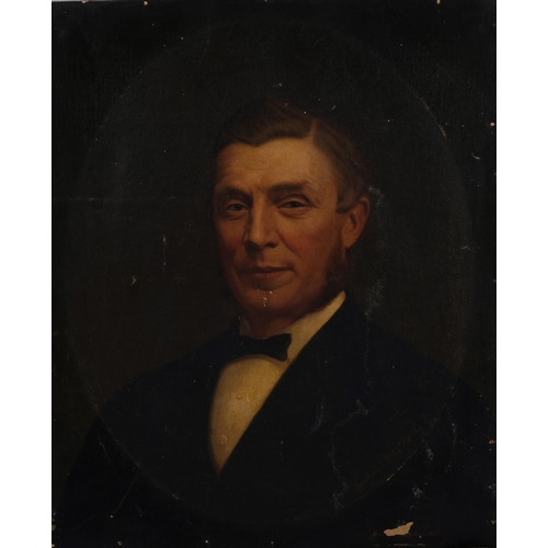 424 - John Horsburgh (1835 - 1924), portrait of a man, oil on canvas, inscribed Edinburgh 1875, 61cm x 50c... 