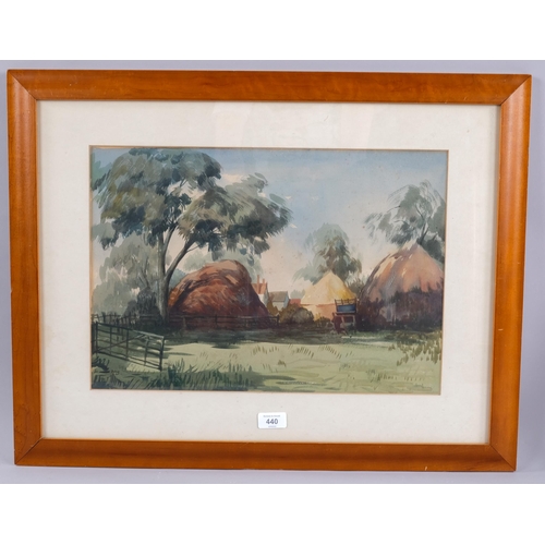 440 - William Dring (1904 - 1990), farm scene, watercolour, signed, 32cm x 47cm, framed