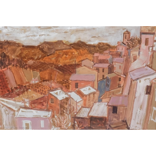 442 - Moy Keightley, Orvieto, watercolour, 1959, signed, 30cm x 45cm, framed