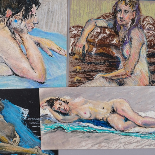 456 - A quantity of life drawings, oils and pastels, various artists