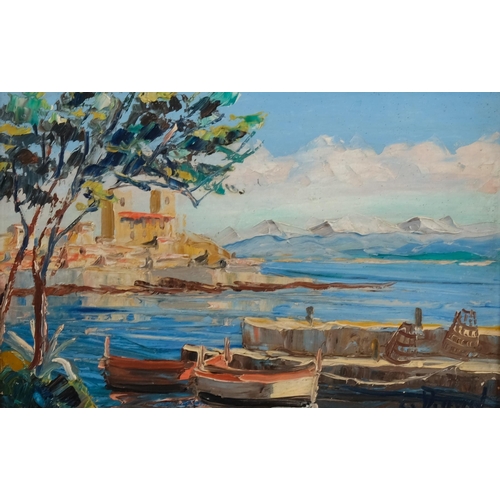 458 - Louis Vigon (1897 - 1985), South of France, impasto oil on board, signed, 20cm x 30cm, framed