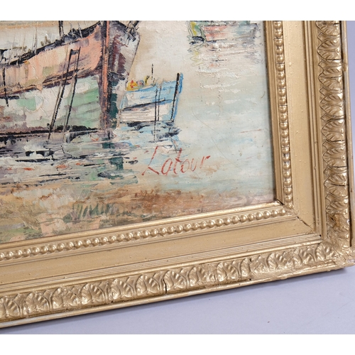 477 - Latour, 20th century estuary scene, oil on canvas, signed, 60cm x 90cm, framed