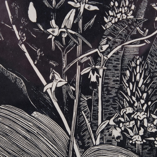 480 - John Nash (1893-1977), wood engraving on paper, Orchids, 14cm x 10.5 cm, mounted, glazed and framed.... 