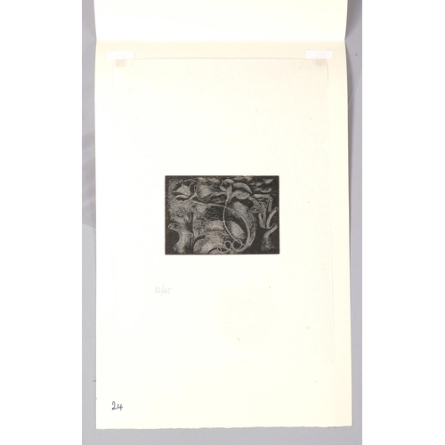 484 - Paul Nash (1889-1946), limited edition woodcut on paper, Bryony and Convolvulus, 5.8cm x 8.3cm, moun... 