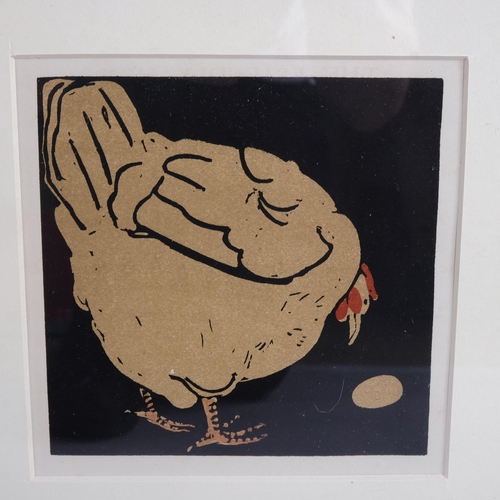 491 - William Nicholson (1872-1949), lithograph in colours on paper, The Friendly Hen, from The Square Boo... 