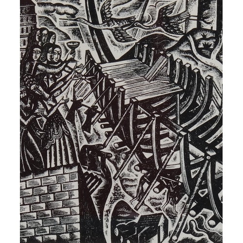 492 - David Jones (1895-1974), wood engraving on paper, from The Chester Play, published in the special nu... 