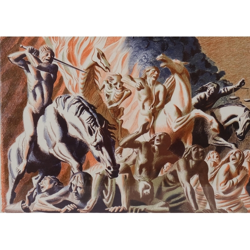 496 - Hans Feibusch (1898-1998), lithograph in colours on paper, The Four Horsemen of the Apocalypse, from... 