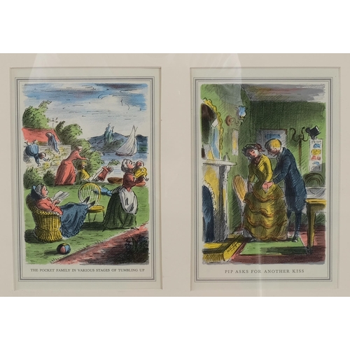 499 - Edward Ardizzone (1900-1979), colour lithograph on paper, Two illustrations for Great Expectations, ... 