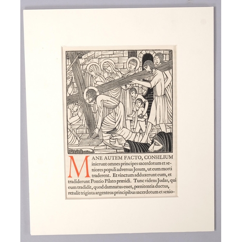 500 - Eric Gill (1882-1940), limited edition wood engraving on handmade paper, from The Passion (1926), 15... 