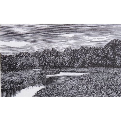 501 - Reynolds Stone (1909-1979), limited edition wood engraving on paper, The River Ebble, from A Shepher... 