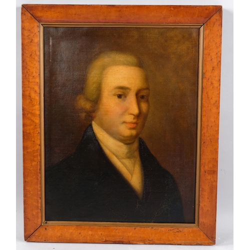 505 - Early 19th century Irish School, oil on canvas, head and shoulders portrait of Edouard Deehy, Office... 