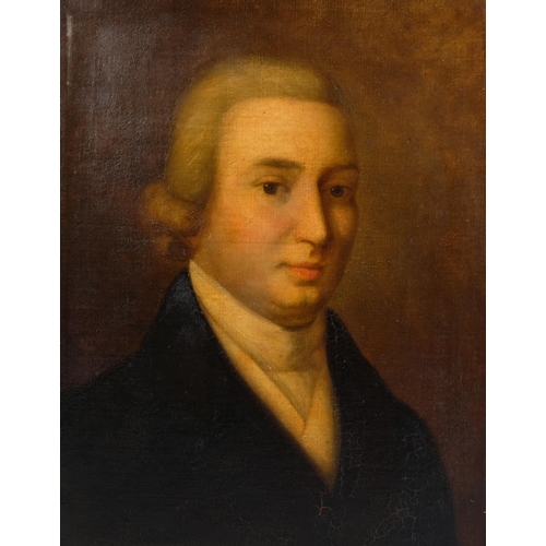 505 - Early 19th century Irish School, oil on canvas, head and shoulders portrait of Edouard Deehy, Office... 