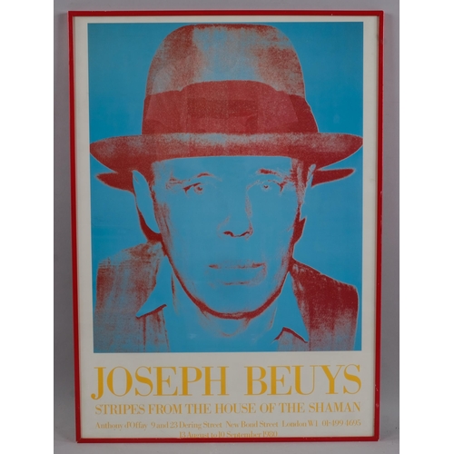 527 - Andy Warhol, Joseph Beuys lithograph 1980, sheet 69cm x 49cm, framed