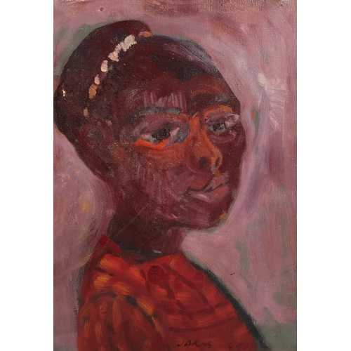 577 - Roland Jarvis (1926 - 2016), portrait of a woman, oil on canvas, signed, 40cm x 29cm, framed