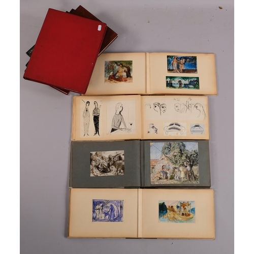 594 - June Cridland, collection of artist's watercolour and drawing sketchbooks