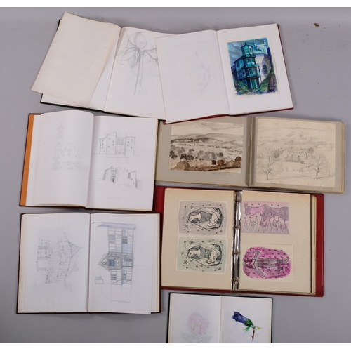 594 - June Cridland, collection of artist's watercolour and drawing sketchbooks