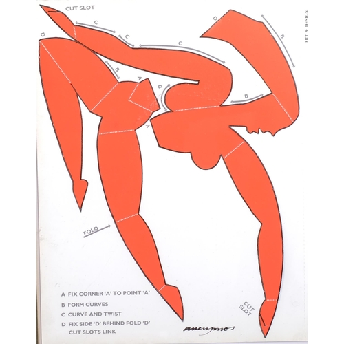 596 - Allen Jones, cut-out sculpture, 1987, sheet 28cm x 22cm, framed