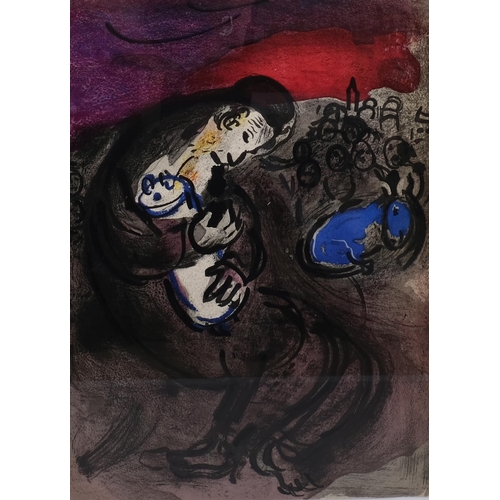 604 - Marc Chagall, Jeriamiah, original lithograph, Bible issue 1956, sheet 35cm x 26cm, framed