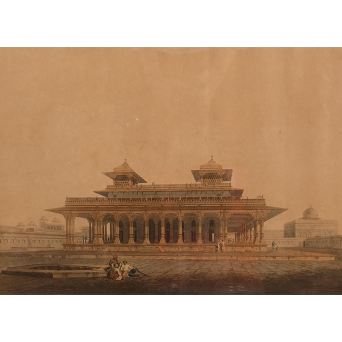 633 - Thomas & William Daniell, scene of India, part of the Palace in the Fort of Allahabad, 19th century ... 