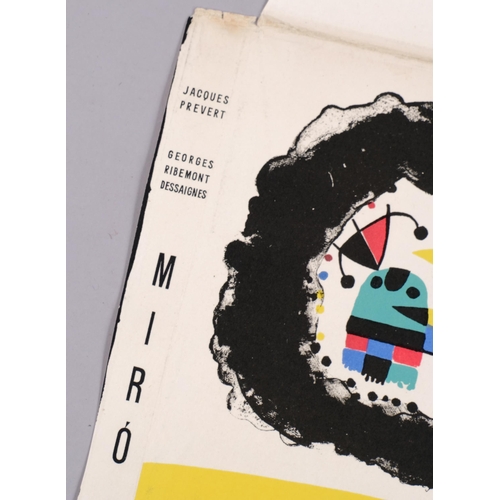 635 - Joan Miro, lithograph cover for Jacques Prevert, published by Maeght Paris 1956 (Cramer 39), 23cm x ... 